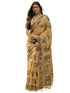 Vasthrlay Shimmer Printed Unstitched Beige Saree