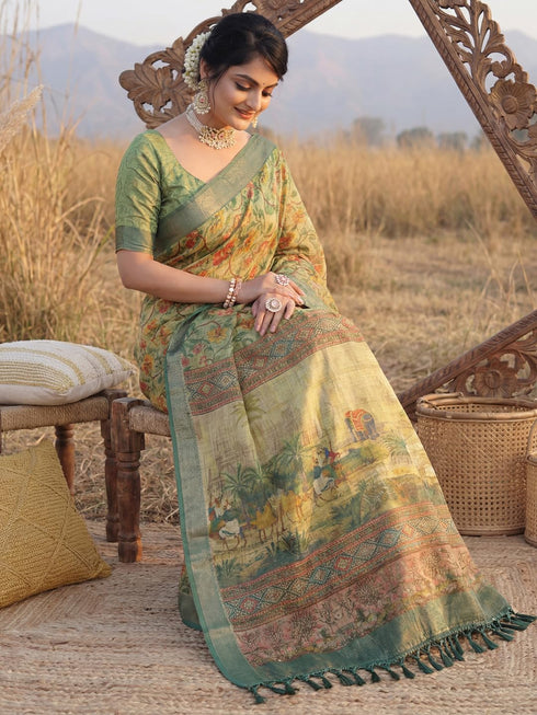 Vasthrlay Botanical Unstitched Sai Ethnic Wear