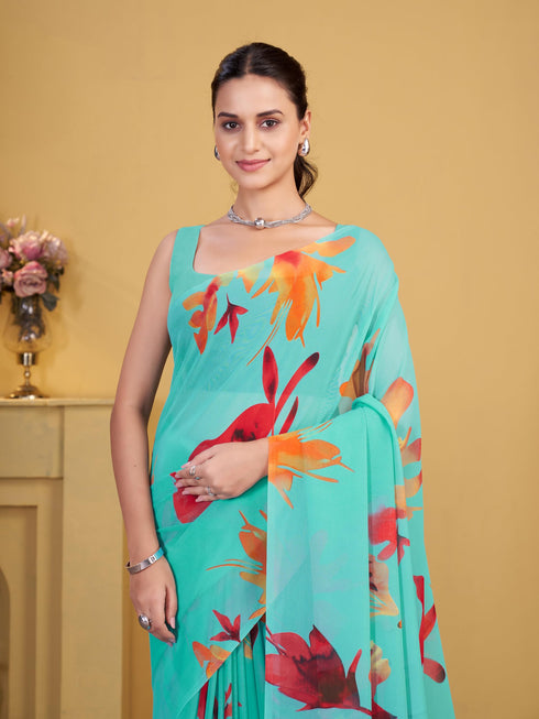 Vasthrlay Georgette Printed Saree