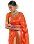 Vasthrlay Kanjivaram Banarasi Wedding Orange Saree
