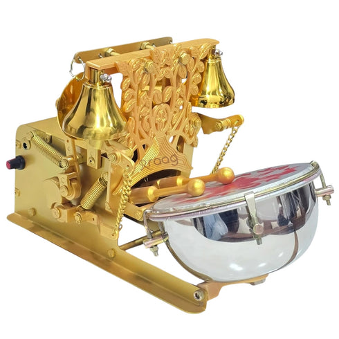 Simple Aarti Machine with Nagada Bell & Jalar - Laser Cut Mahadev Design