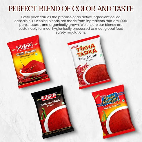 Pushp Brand Chilli Powder Spicy Red Chilli Powder