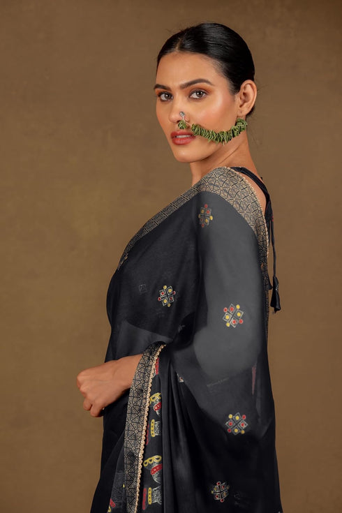 Vasthrlay Fashion Chiffon Georgette Printed Ethnic Wear