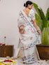 Vasthrlay Printed White1 White Saree