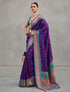 Vasthrlay Women's Paithani Unstitched Blouse Saree