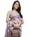 Vasthrlay Womens Cotton Unstitched Teal Saree