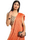 Vasthrlay Crushed Polycotton Unstitched Rust Ethnic Wear
