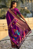 Vasthrlay Kanjivaram Paithani Unstitched Mahendi Ethnic Wear