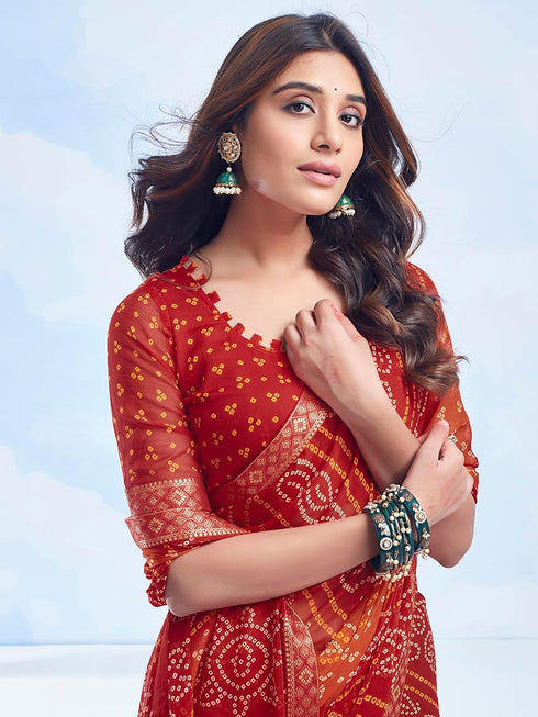 Vasthrlay Bandhani Unstitched 3728s2630n Deep Magenta1