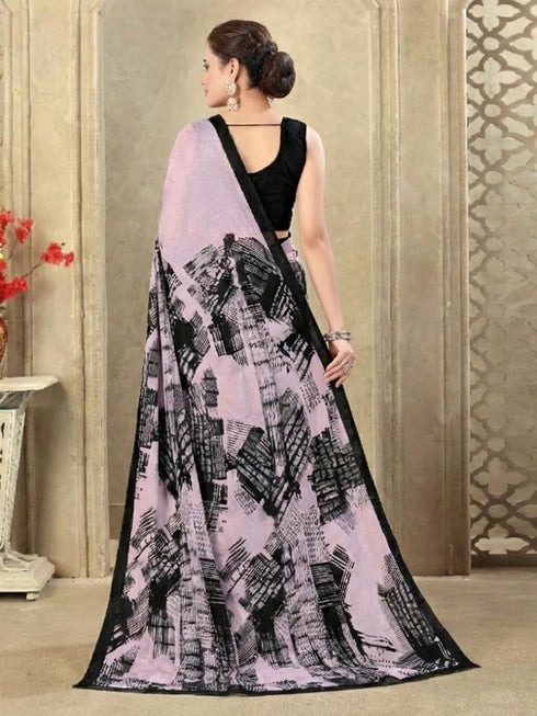 Vasthrlay Printed Off White1 White Saree