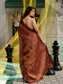 Vasthrlay Attractive Handloom Organic Attached Rama Copper