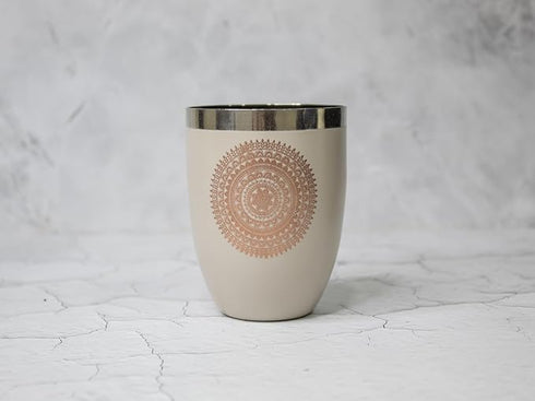 Stainless Steel Printed Round Glasses Set of 6 for Water