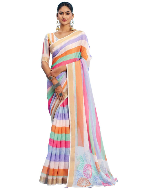 Vasthrlay Printed Unstitched Blouse Ethnic Wear