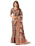 Vasthrlay Printed Jacquard Dusty Rose Pink Saree With Unstitched Blouse Piece
