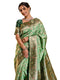 Vasthrlay Jacquard Banarasi Unstitched Mustard Saree