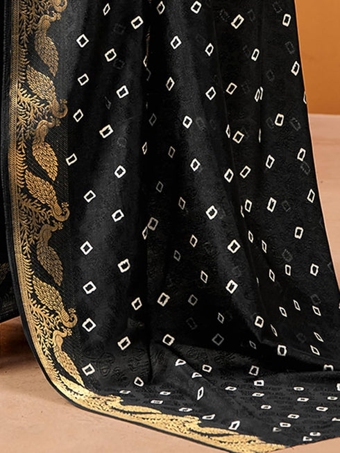 Vasthrlay Bandhani Printed Rama Saree