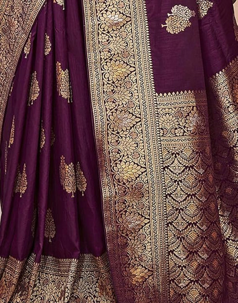 Vasthrlay Banarasi Kanjivaram Unstitched Pink Saree