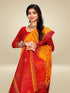 Vasthrlay Bandhani Swarovski Traditional Red Saree