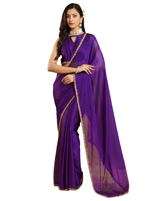 Vasthrlay Orange Decorative Unstitched Saree