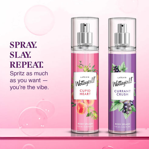 Layer'r Wottagirl Cupid Heart & Currant Crush Body Splash Combo For Women (Pack Of 2)