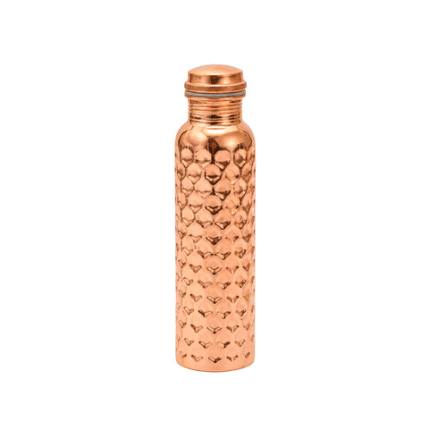 Copper Daimond Hammered Water Bottle 1Litre