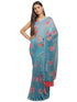 Vasthrlay Floral Unstitched Yellow Ethnic Wear