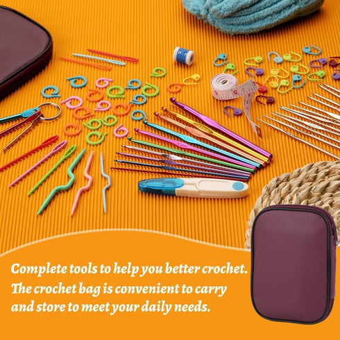 111 Pcs Crochet Hook Set and Knitting Needles Set