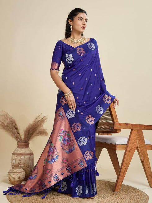 Vasthrlay Banarasi Jacquard Paithani