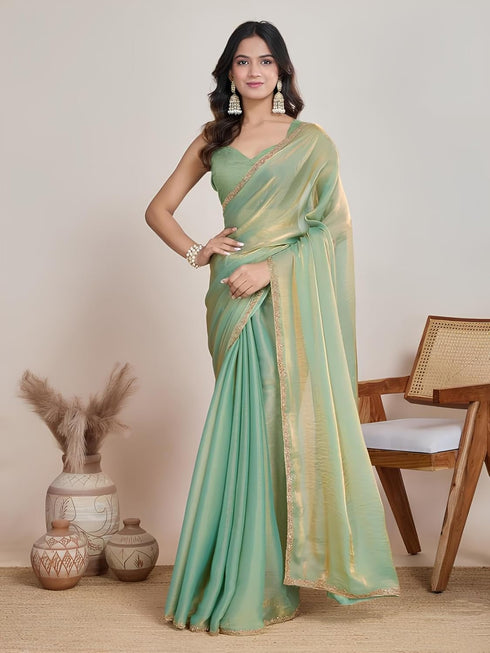 VasthrlayBoarder Unstitched Chhaava Gajari Free Ethnic Wear