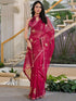 Vasthrlay Georgette Printed Unstitched Green Saree