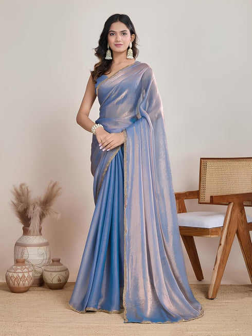 Vasthrlay Boarder Unstitched Chhaava Gajari Free Ethnic Wear