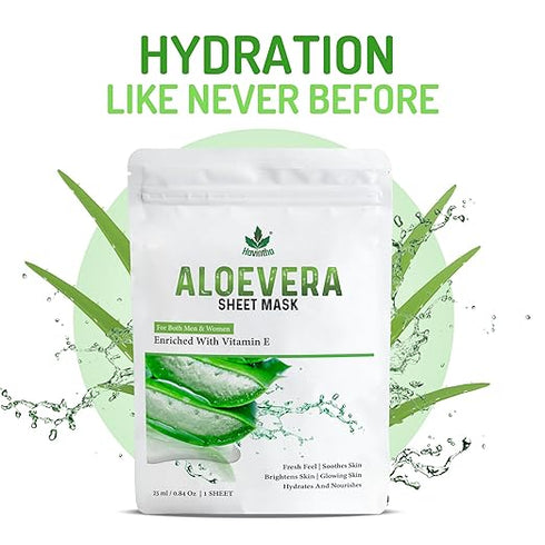 Havintha - Aloe vera Soothing Face Sheet Mask For Glowing Skin