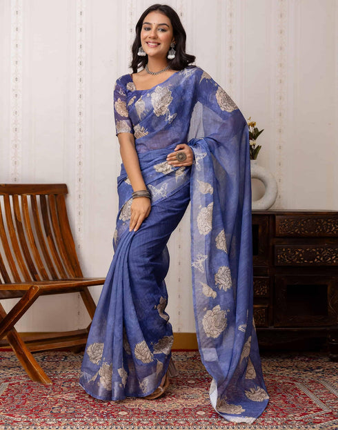 Vasthrlay Banarasi Traditional Unstitched Saree