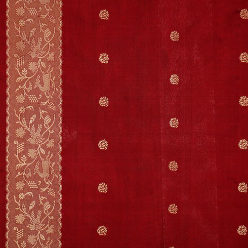 Vasthrlay Red Kanjivaram Wedding Saree