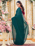 Vasthrlay Shimmer Georgette Lime Saree