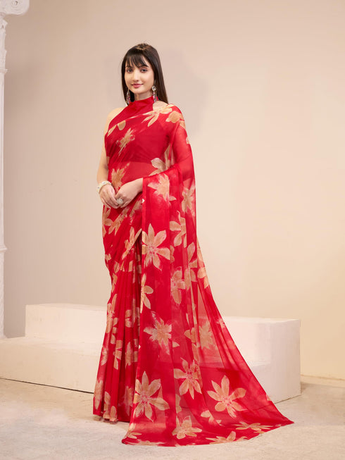 Vasthrlay Chiffon Floral Saree