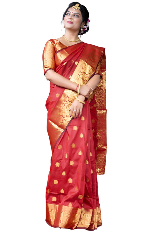 Vasthrlay Banarasi Unstitched Saree