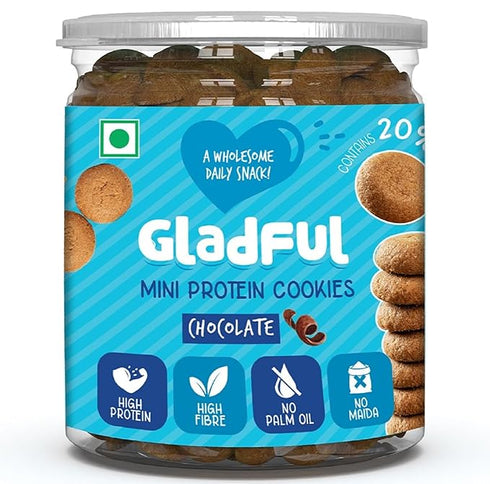 Gladful Chocolatey Protein Mini Cookies Biscuit
