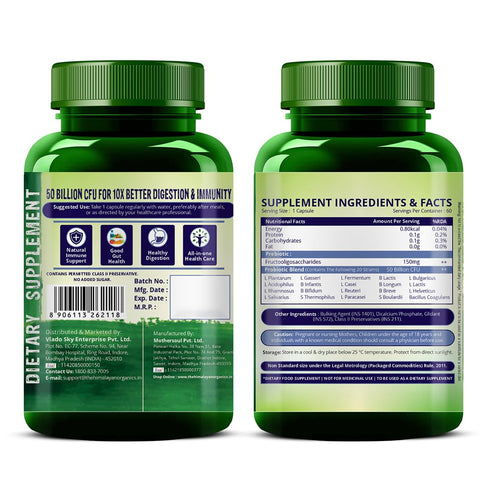 Himalayan Organics Probiotics Supplement 50-Billion