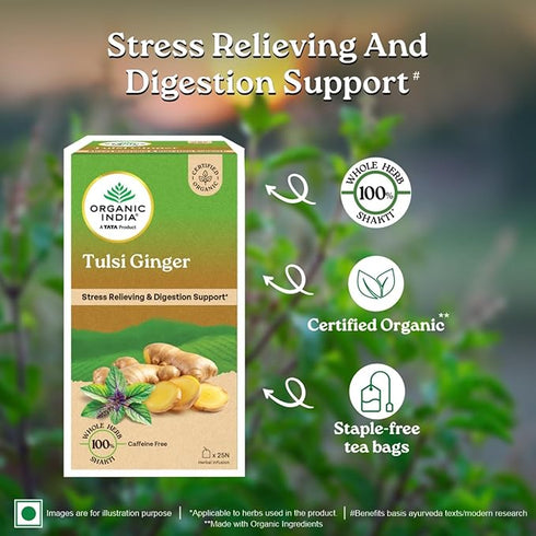 Organic India Infusion Tea Bags - Tulsi Ginger
