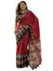 Vasthrlay Geometric Printed Unstitched Black Saree