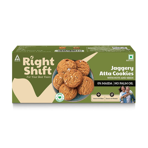 Right Shift Jaggery Atta Cookies