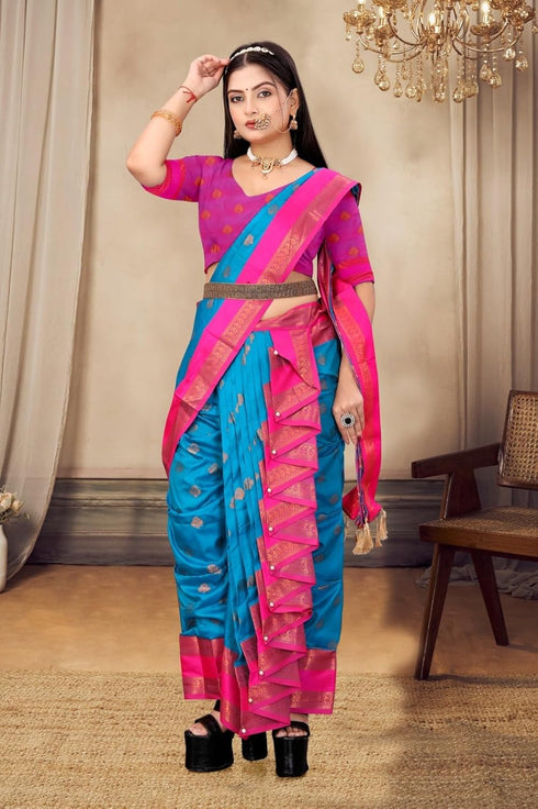 Vasthrlay Paithani Maharashtrian Contrast Traditional