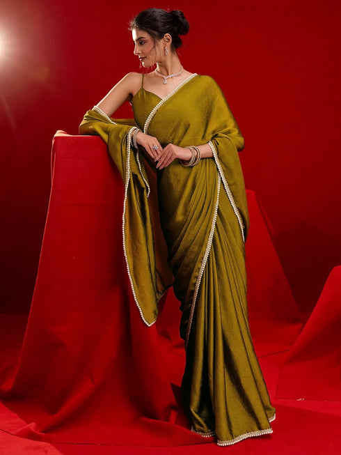Vasthrlay Shimmer Georgette Dusty Saree