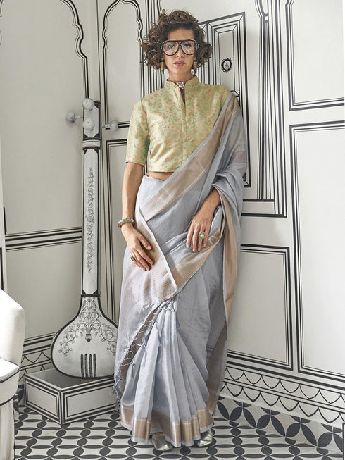 Vasthrlay Unstitched Multicolor Comfortable Friendly Saree