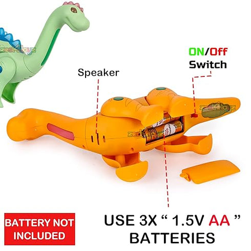 Zest 4 Toyz Battery Operated Walking Dinosaur Musical Toys