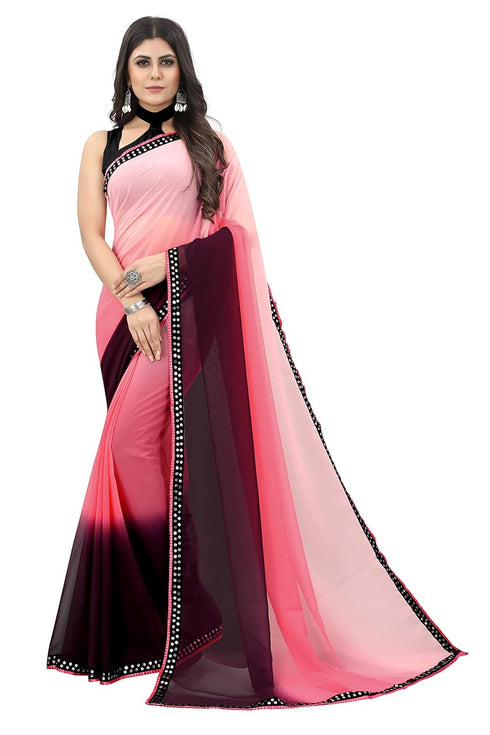 Vasthrlay Georgette Embroidered Mahendi Traditional
