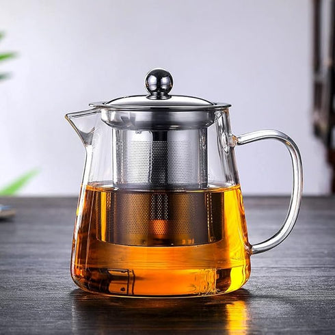 VICTUS ESTORE Glass Teapot with Removable Infuser