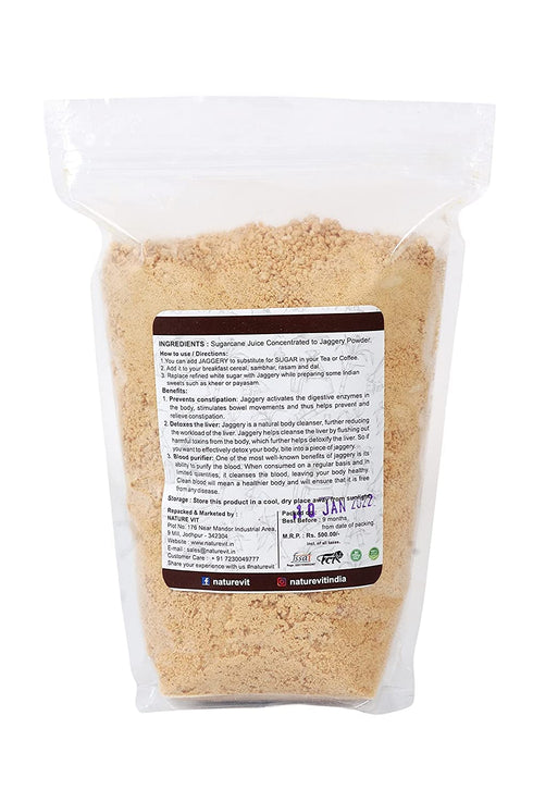 NatureVit Jaggery Powder Pure| Natural & Chemical-Free Sweetener