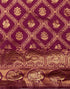 Vasthrlay Womens Jacquard Unstitched Maroon Saree
